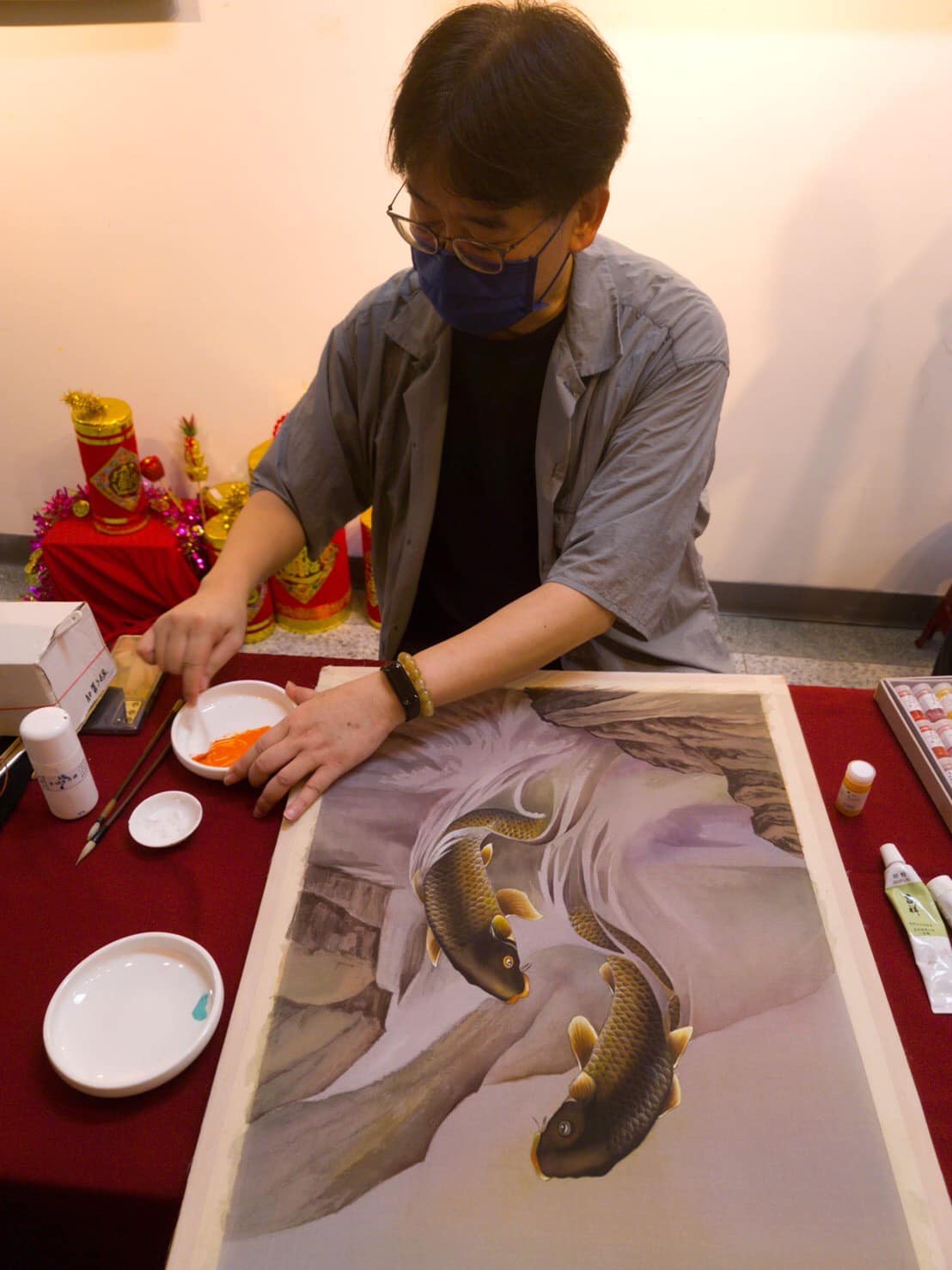 20220728新北市鶯歌工商進修部廣告設計科展出【老中青三代學生聯合畫展】-3