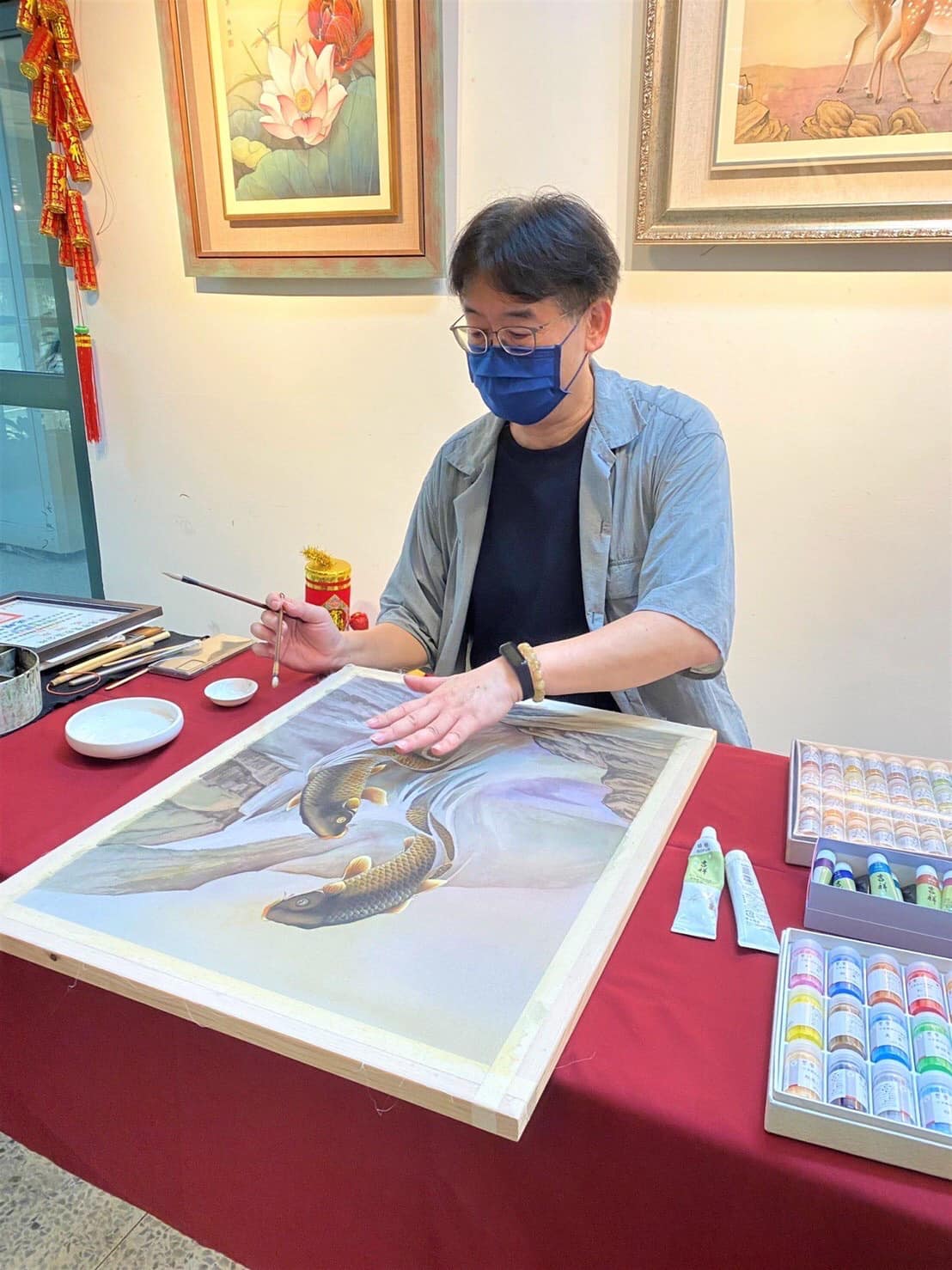 20220728新北市鶯歌工商進修部廣告設計科展出【老中青三代學生聯合畫展】-6
