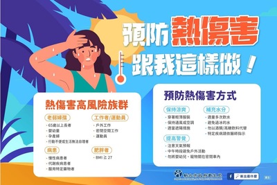 預防熱傷害 跟我這樣做！