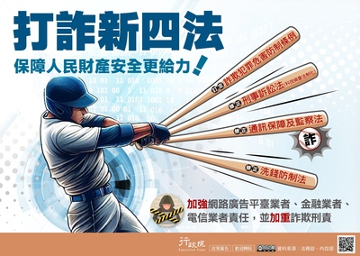 打詐新四法宣導海報