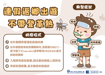 連假反鄉出遊　不帶登革熱