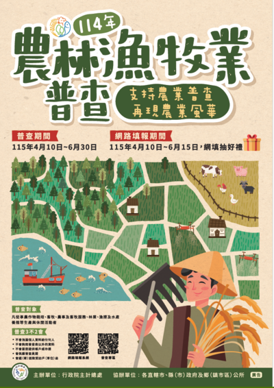 農林漁牧普查海報