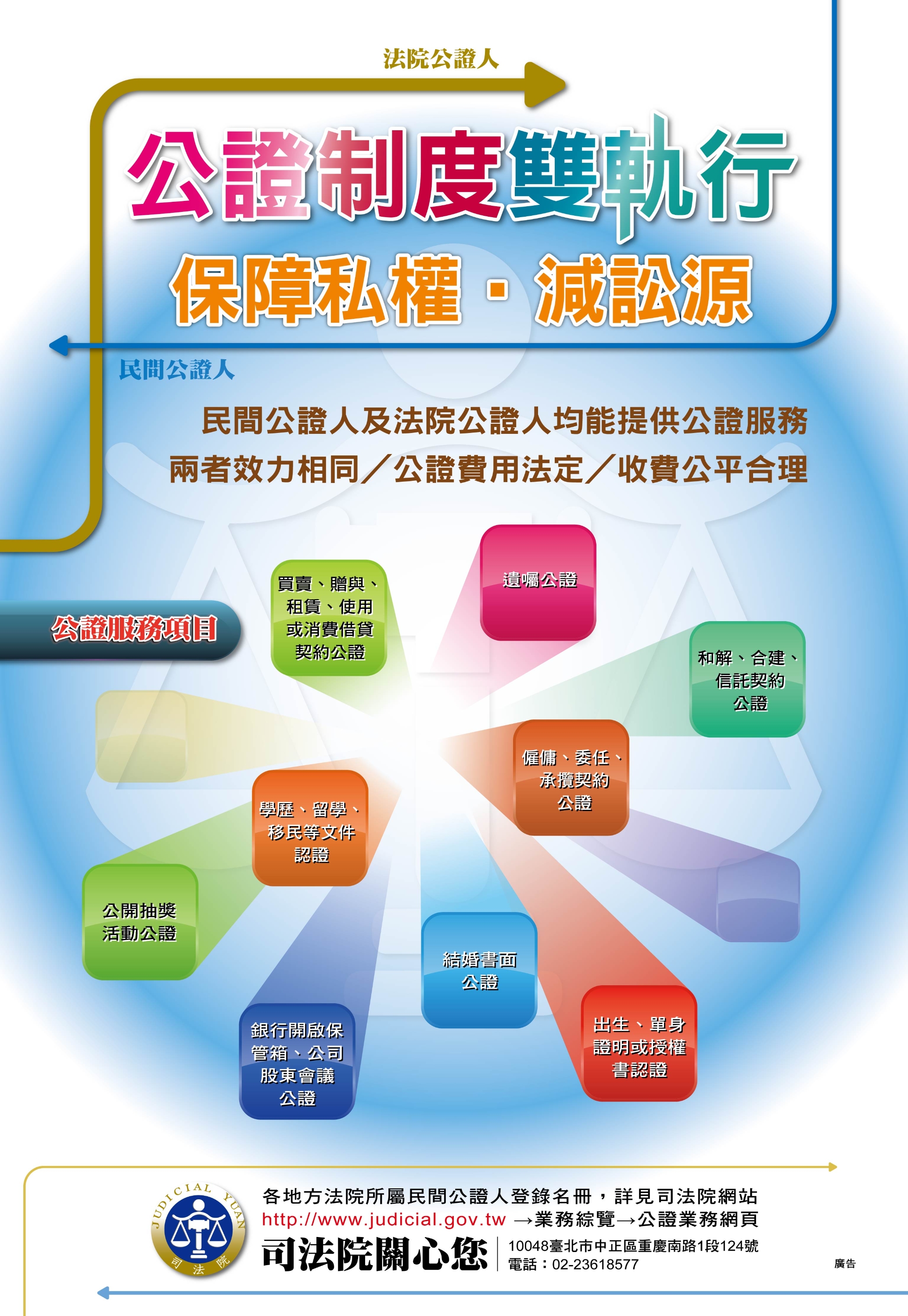 公證制度雙軌行 保障私權 減訟源