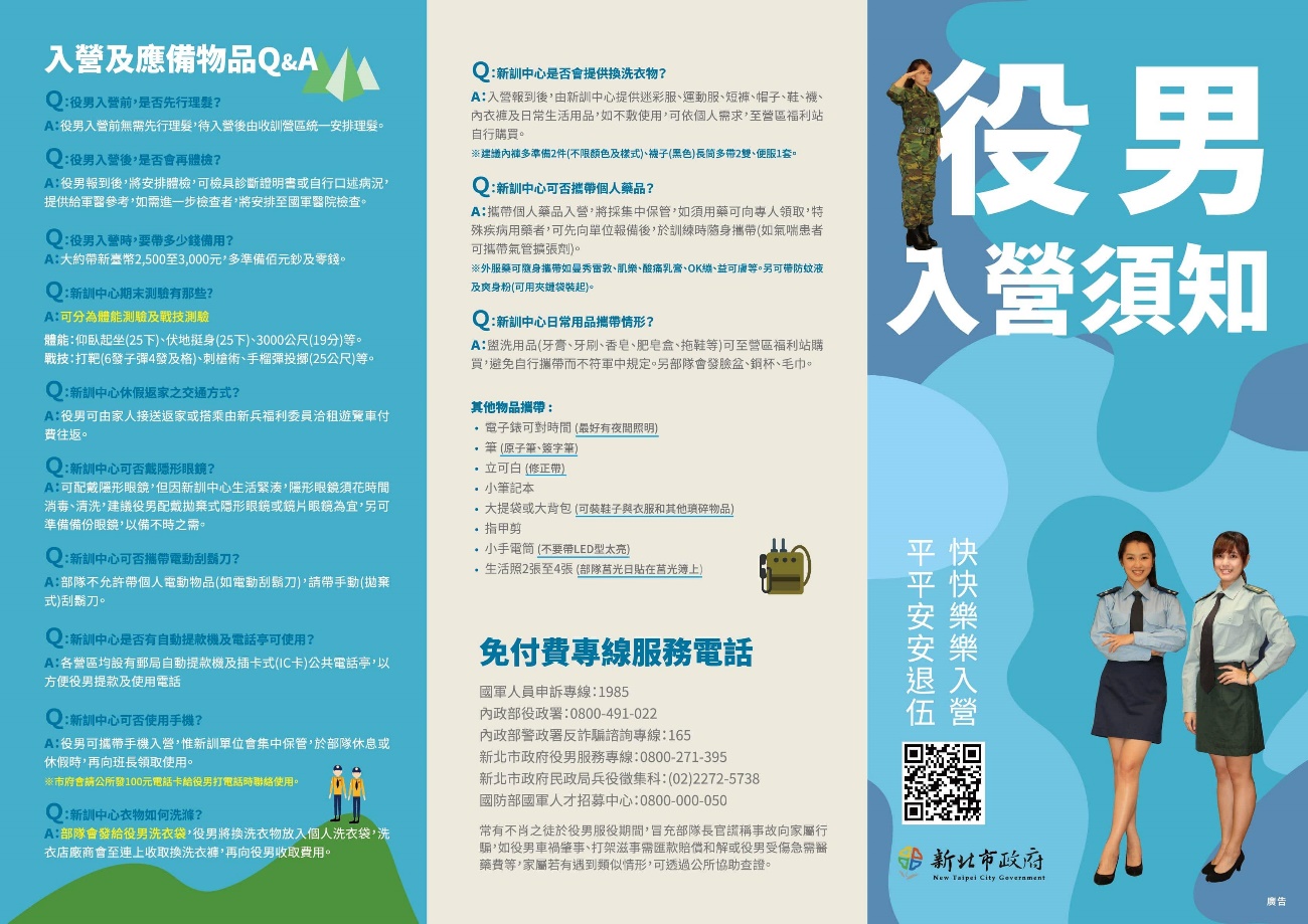 役男入營須知及QA